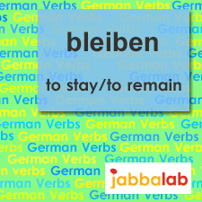 The German verb bleiben - to stay/to remain
