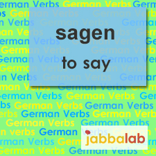 The German verb sagen - to say