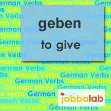 The German verb geben - to give