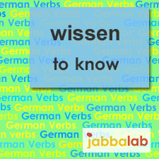The German verb wissen - to know