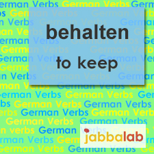 The German verb behalten - to keep