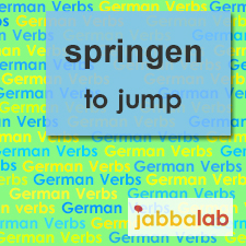 The German verb springen - to jump